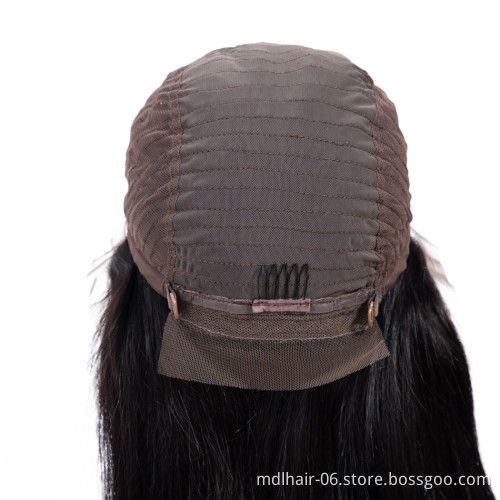Factory Direct Wholesale Indian Human Hair Straight Bob Wig Double Drawn Swiss Lace Front 13*4 Short Bob Virgin Hair Wig